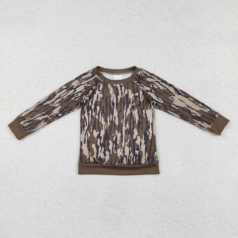 BT0882 RTS toddler boy clothes camouflage boy winter  top shirt