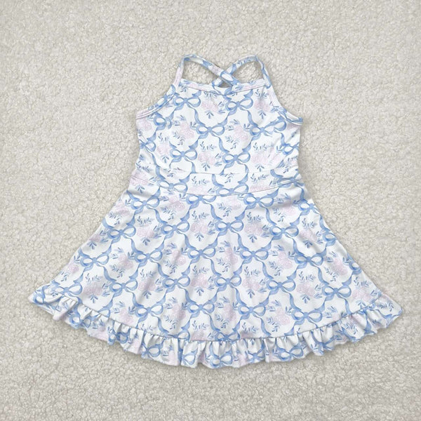 GSD2290 RTS toddler clothes flower girl summer dress yoga clothes