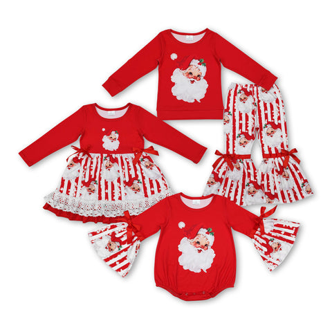 toddler girl clothes red santa claus girl christmas matching clothes