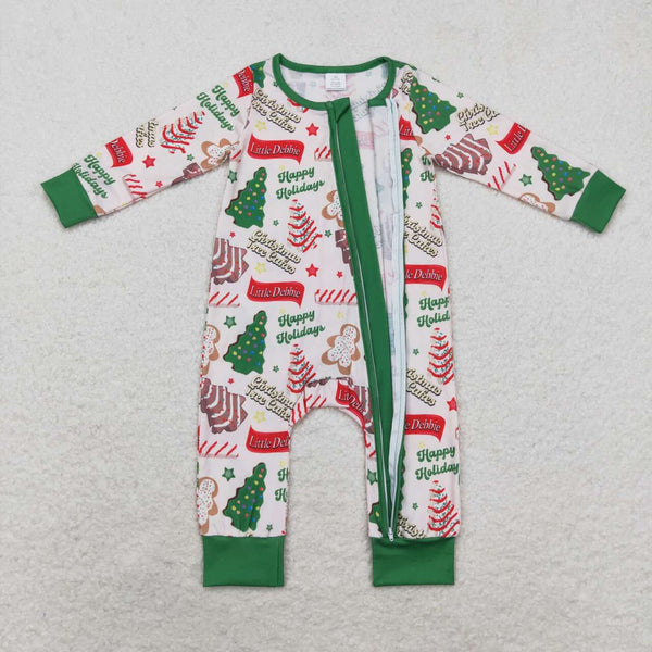 LR1057 RTS baby boy clothes xmas tree toddler boy christmas winter romper