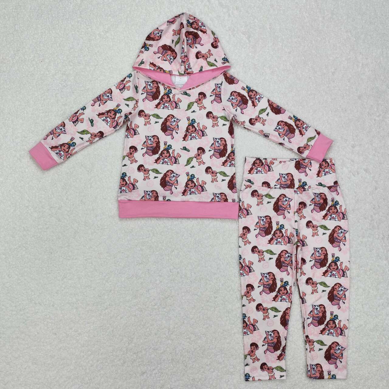 GLP2233 RTS toddler girl clothes cartoon girl winter set hoodie set