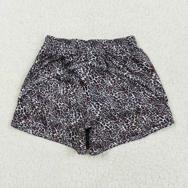 SS0480 RTS boy clothes leopard print boy summer shorts yoga shorts