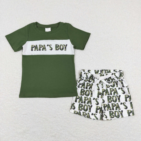 BSSO0512 baby boy clothes papa?¡¥s boy outfit  father's day clothes boy summer outfits