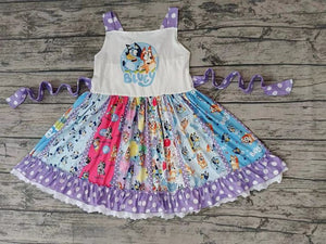 custom order MOQ:3pcs each design girl cartoon twirl dress