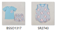 RTS boy summer matching clothes baseball boy summer clothes