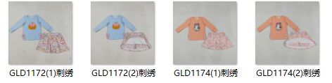 RTS kids clothes embroidered ghost pumpkin girls halloween matching clothes winter set-2025.9.5