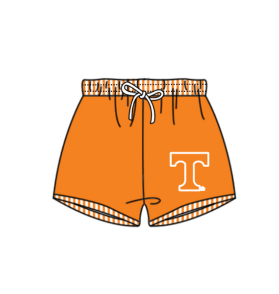 Produce order MOQ 5pcs each design state orange kids summer matching swim wear