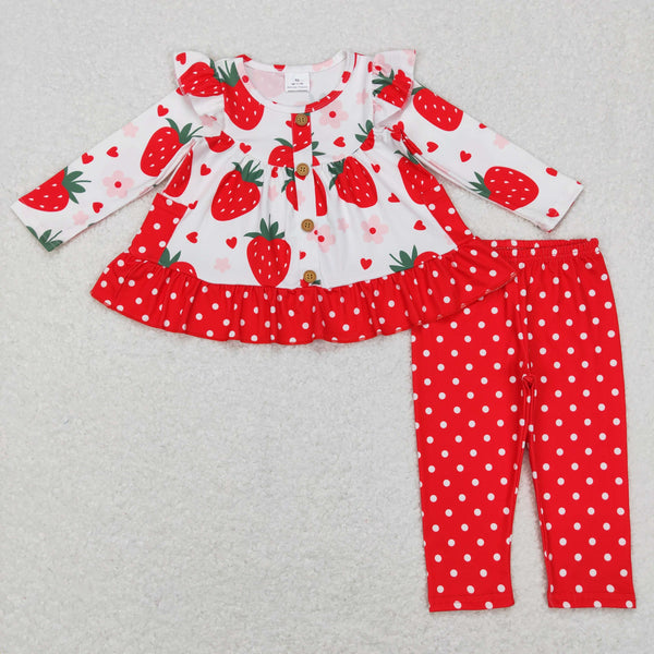 GLP0892 toddler girl clothes girl winter strawberry outfit