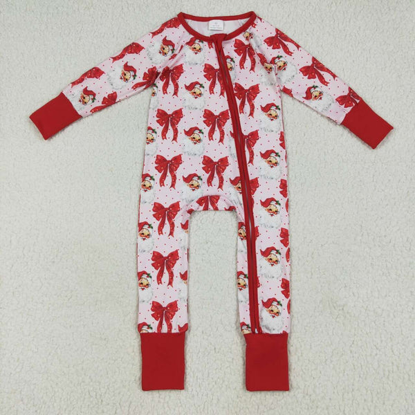 LR2223 RTS girl clothes santa toddler girl christmas winter romper
