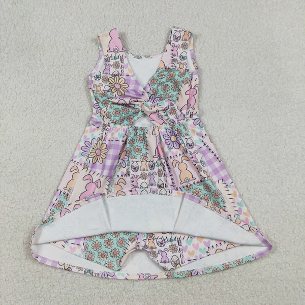 GSD3051 RTS toddler clothes rabbit girl easter yoga summer dress sports dresses