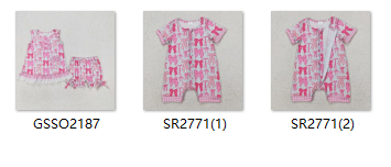 RTS girl clothes pink bow girl matching clothes