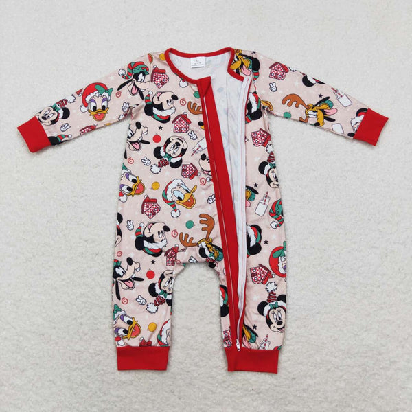 LR1335 RTS baby boy clothes cartoon mouse boy christmas winter romper