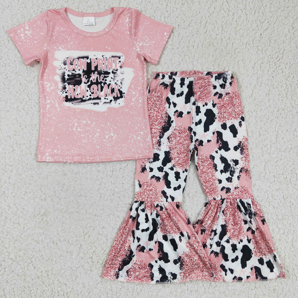 GSPO0223  baby girl clothes cow print fall spring outfits