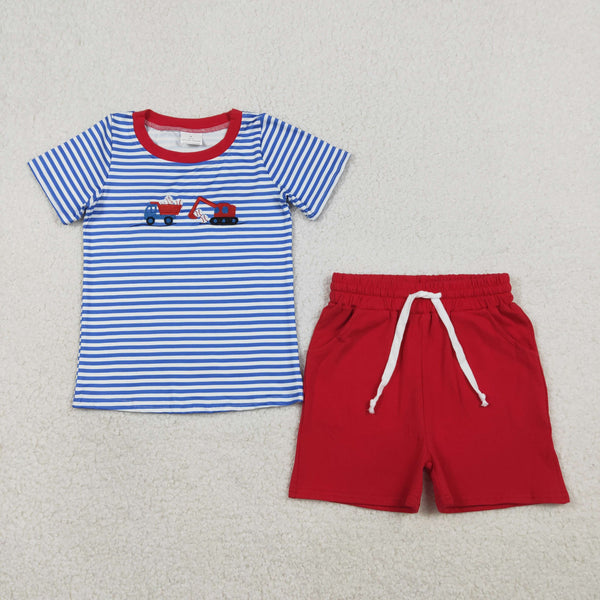 RTS BSSO1671 baby boy clothes baseball embroidery  toddler boy summer outfit