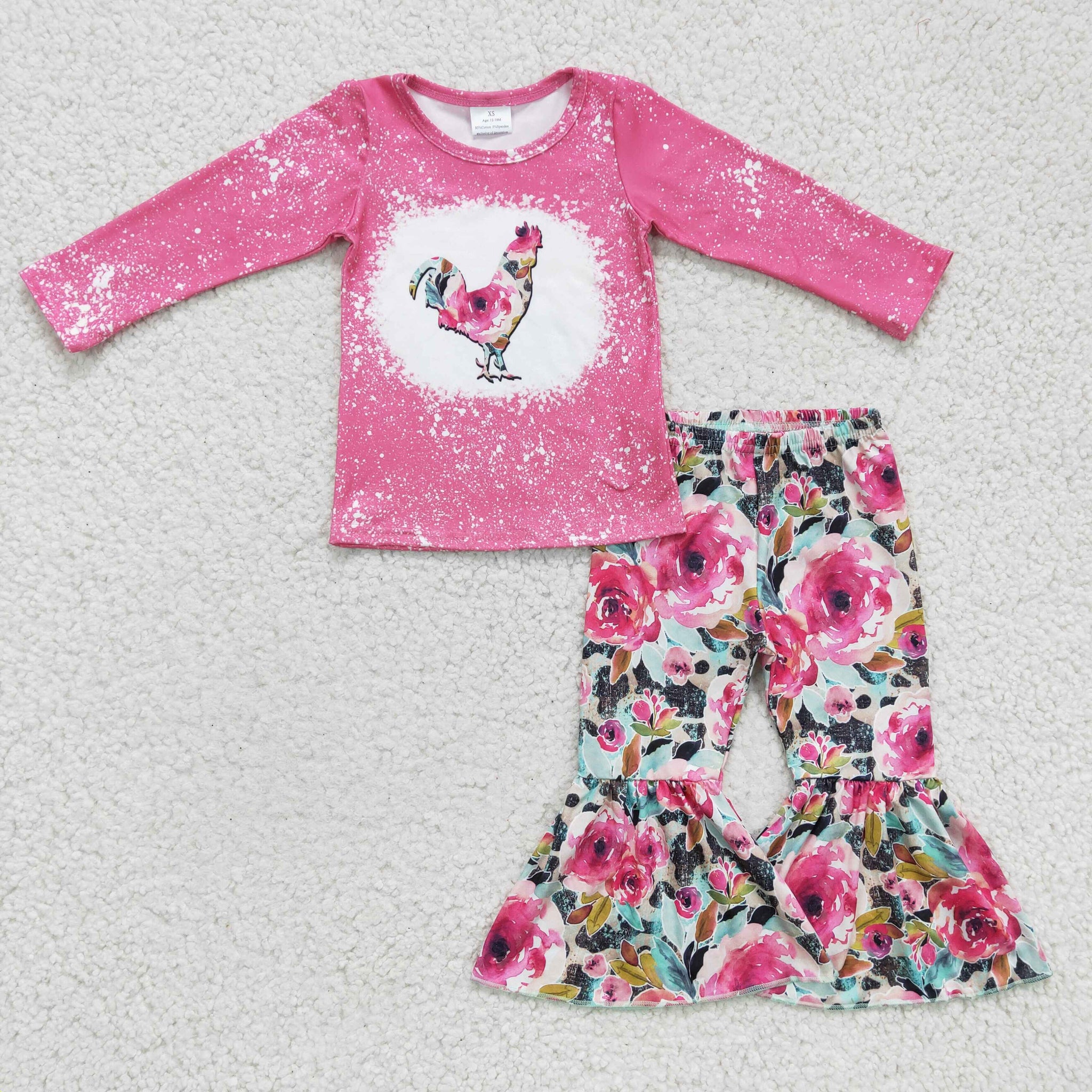 GLP0110 baby girl clothes hot pink chicken winter outfits-promotion 2024.9.7 $5.5