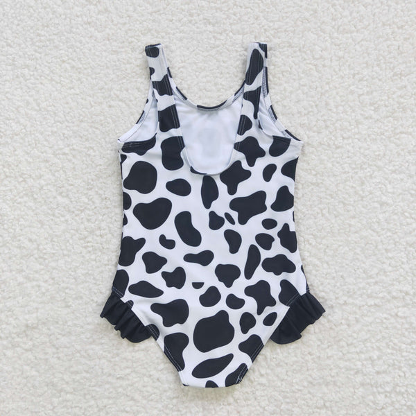 S0051 baby girl clothes cow print summer swimsuit