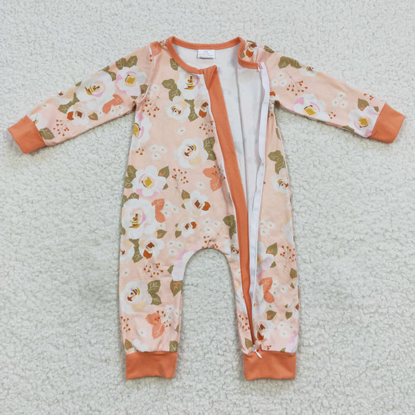 LR0476 baby clothes zipper winter romper