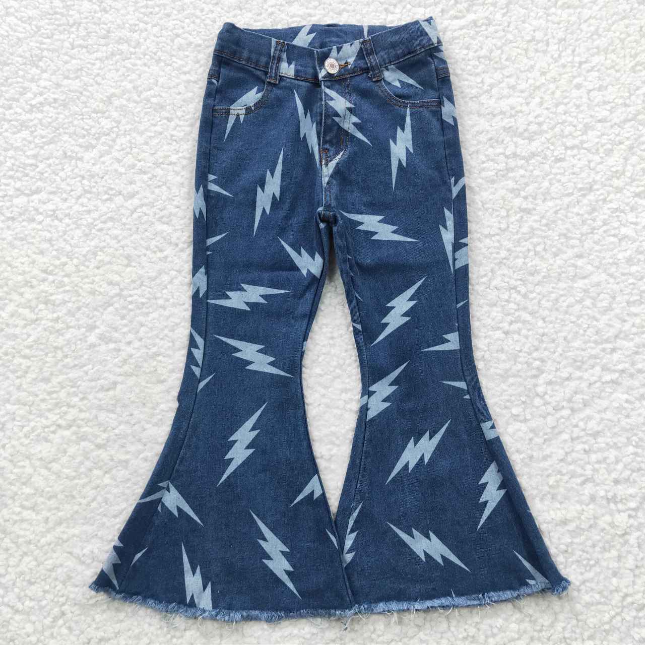 P0128 kids clothes girls bell bottom jeans flare pant