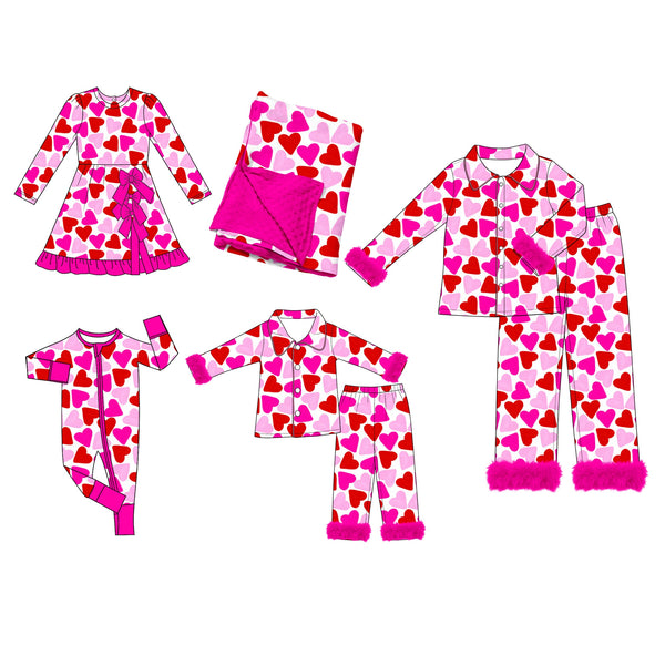 Preorder MOQ 5 pcs Each Style Valentine's Day Love Mommy and Me Matching Clothes-2026.8.26
