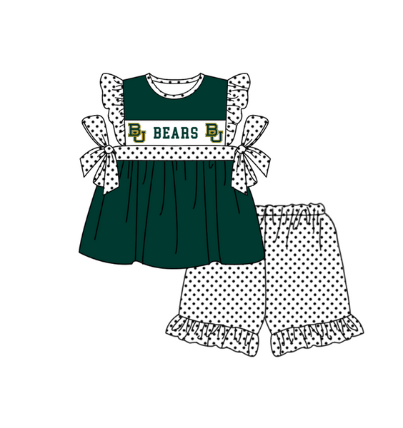 Produce order MOQ:5pcs each design  kids state summer clothing set matching clothes 910
