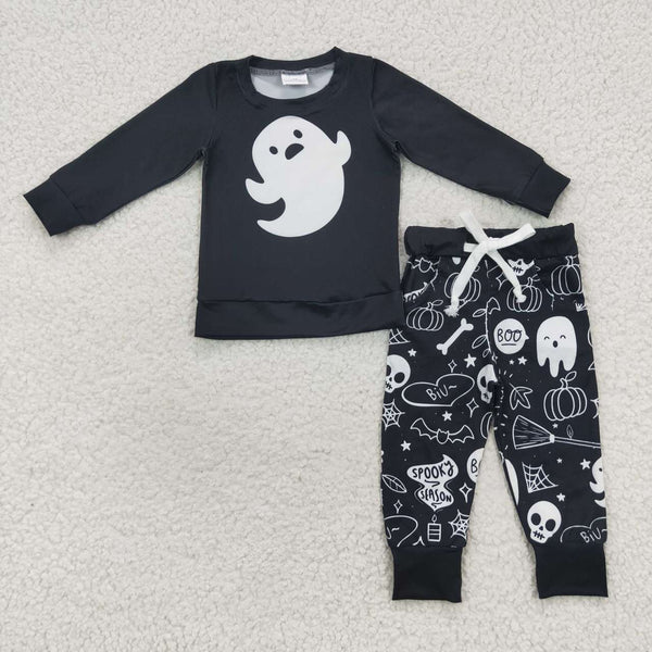 BLP0255 RTS toddler boy clothes black ghost boy halloween outfit-promotion 2024.8.31 $5.5