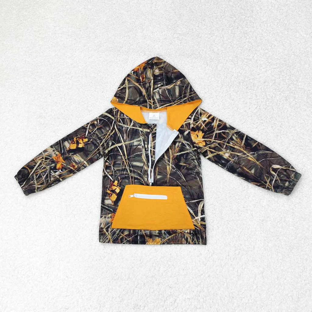 BT0755 RTS toddler boy clothes weed boy winter top hoodies top camo clothes hunting clothes