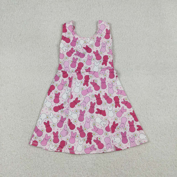 RTS GSD3053 toddler clothes rabbit girl easter yoga summer dress sports dresses
