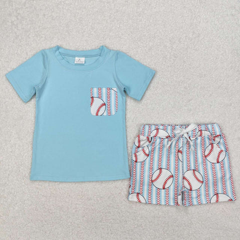 BSSO1317 RTS boy clothes baseball boy summer outfit