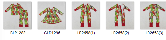 RTS kids matching clothing cartoon print clothing baby christmas winter clothing-2025.10.11