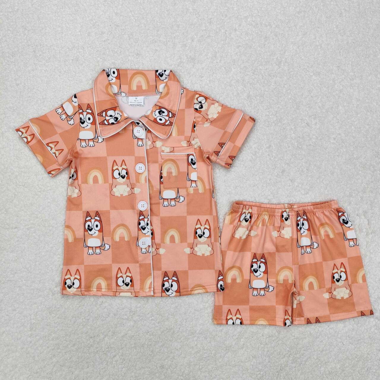 GSSO1801 RTS baby girl clothes cartoon dog toddler girl summer outfit