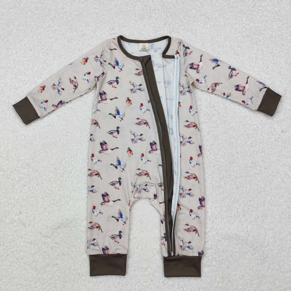 LR1880 RTS baby boy clothes mallard boy winter romper-bamboo