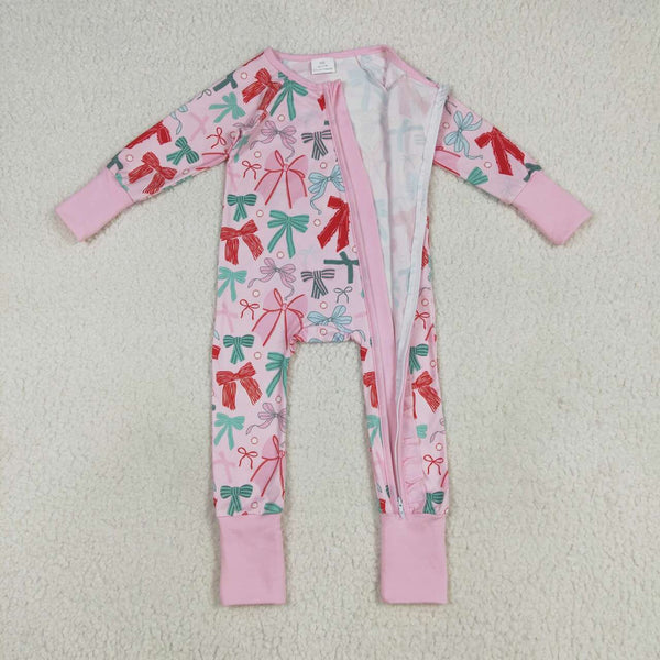 LR2266 RTS girl clothes bows toddler girl winter romper