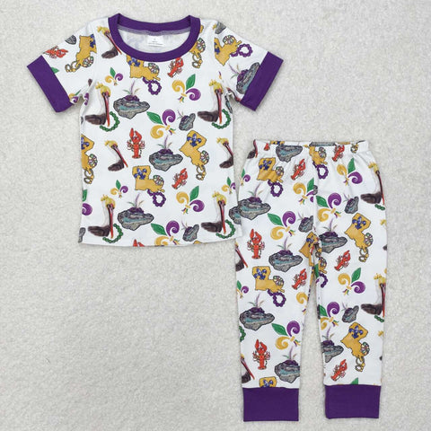 BSPO0546 RTS boy clothing crawfish boy Mardi Gras Outfit