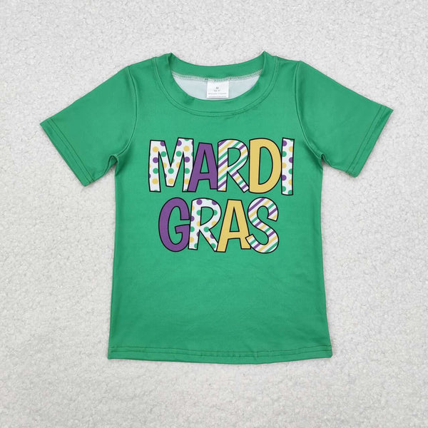 BT0995 RTS toddler boy clothes mardi gras boy summer top shirt