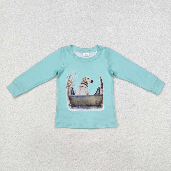 BT0896 RTS  toddler boy clothes dog  fishing boy winter  top shirt hunting clothes