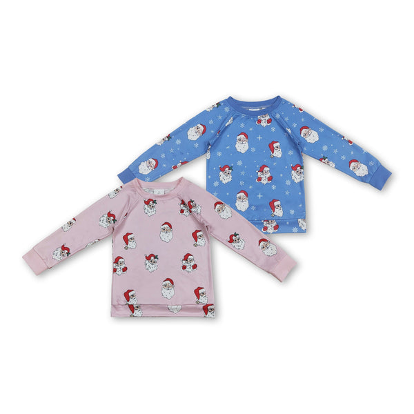 RTS kids clothes santa print kids christmas  matching clothes winter top-2025.8.19