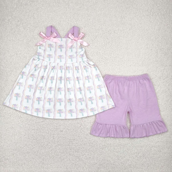 GSSO2430 RTS girl clothes floral toddler girl  summer outfit