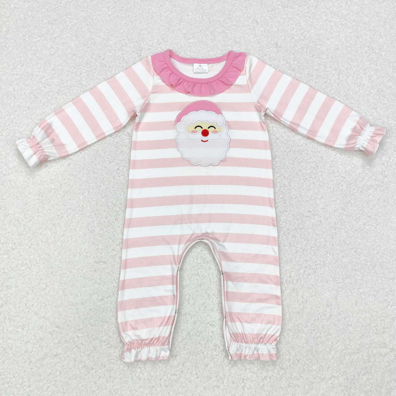 LR1662 RTS baby  girl clothes santa claus girl christmas winter romper 1