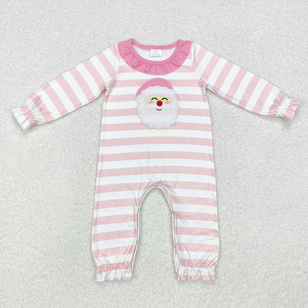 LR1662 RTS baby  girl clothes santa claus girl christmas winter romper