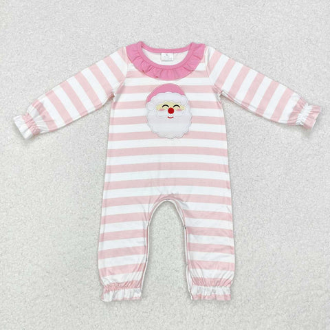 LR1662 RTS baby  girl clothes santa claus girl christmas winter romper 1