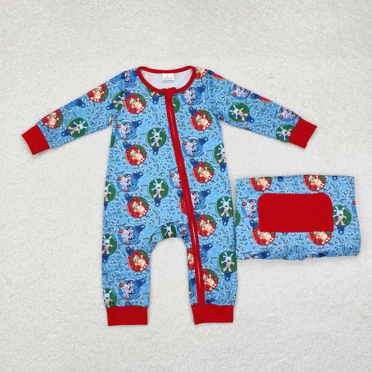 LR1315 RTS baby boy clothes cartoon dog boy christmas winter romper