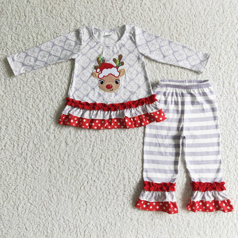 6 A13-27 deer christmas clothes embroidery set