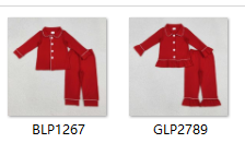 RTS kids clothes red  baby christmas matching clothes winter pajamas set-2025.9.26