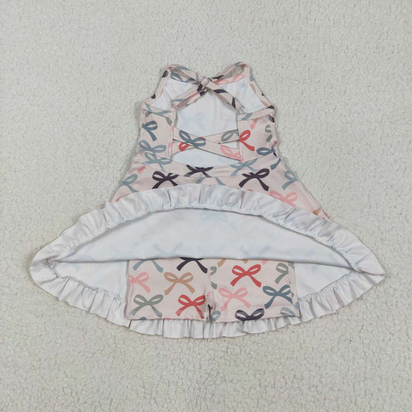 GSD2296 RTS girl clothes cartoon dog girl summer set yoga clothes atheletic clothes