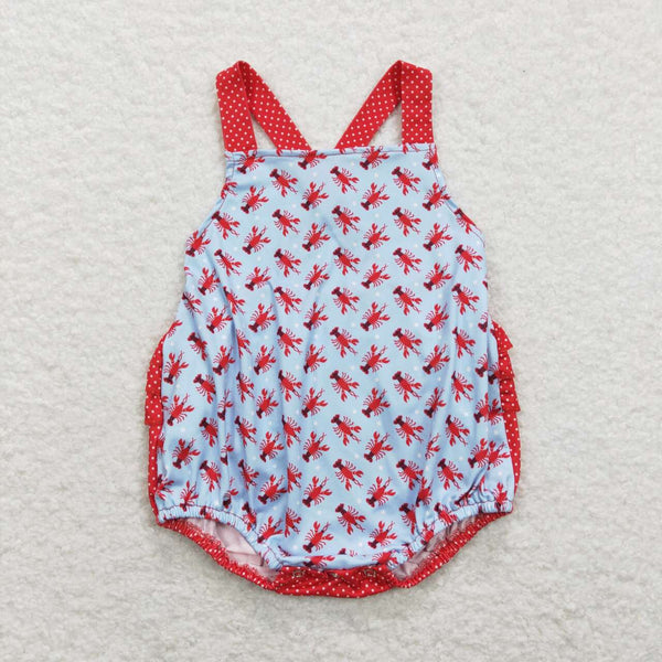 SR0745 baby girl clothes girl summer bubble toddler crawfish clothes