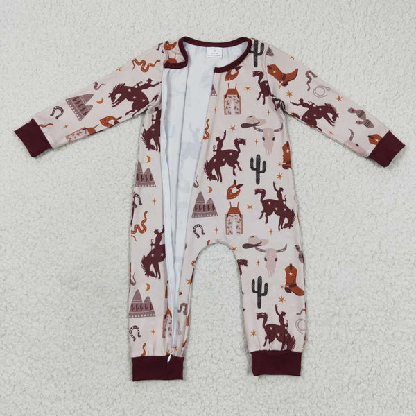 LR0344 baby boy clothes western boy winter romper