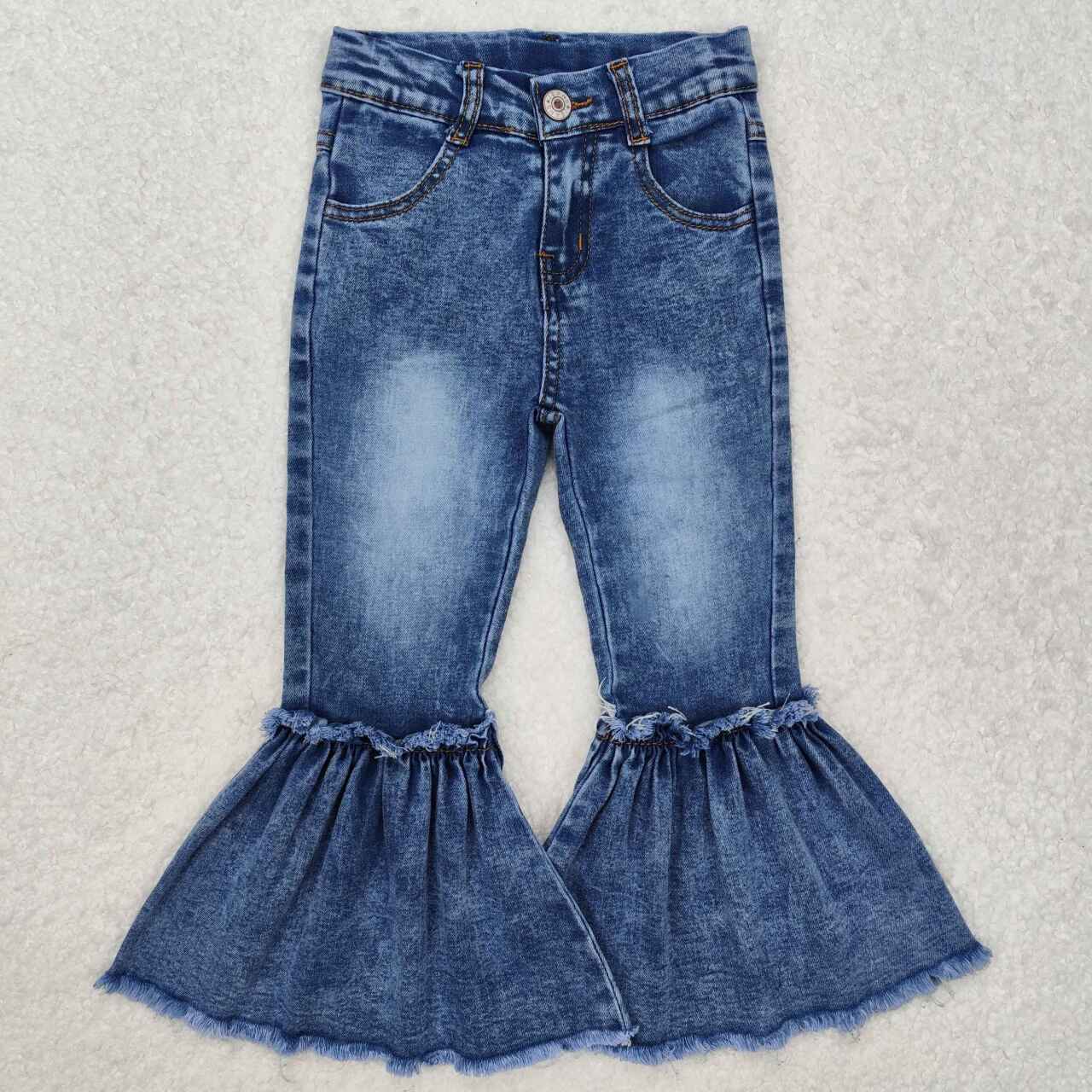 P0676 RTS baby girl clothes girl bell bottom pant jeans pant