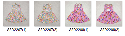 RTS toddler clothes floral tie  twirl girl summer dress