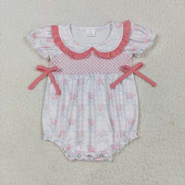 SR2917 RTS baby girl clothes floral girl summer bubble