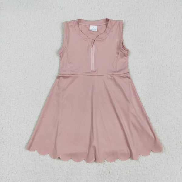 GSD2086 RTS toddler girl clothes pink girl summer dress yoga clothes atheletic clothes